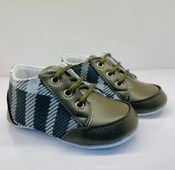 Papulin Baby Shoes 0-12 Months 4282 ჩვილის ფეხსაცმელი GREEN