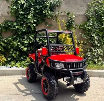 Off Road Electric Car Red - ელექტრო მანქანა კაუჩუკის საბურავებით