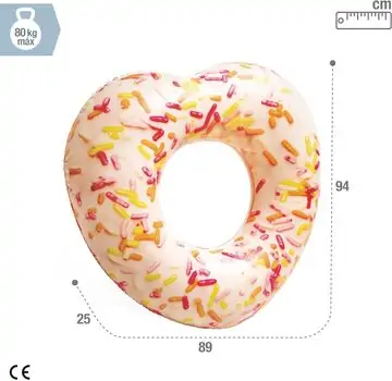 Intex 56253 Sprinkle Donut Heart Tube გასაბერი რგოლი, 4 image