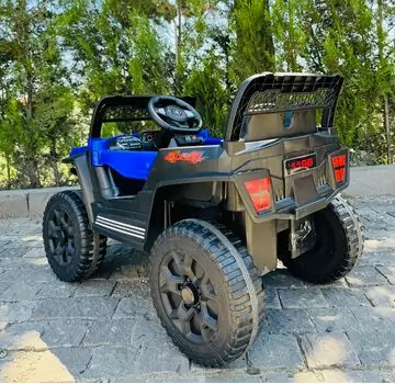 Mini Mitsubishi Jeep Blue - ელექტრო მანქანა კაუჩუკის საბურავებით, 4 image