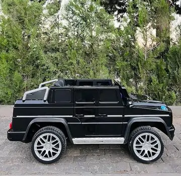 Mercedes Benz Painted Black - ელექტრო მანქანა კაუჩუკის საბურავებით და ტყავის სავარძლით, 5 image