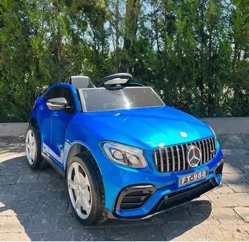 Mercedes Benz Painted Blue - ელექტრო მანქანა კაუჩუკის საბურავებით, 2 image