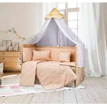 Sleeping Set for cribs Brown ახალშობილის საწოლის თეთრეული