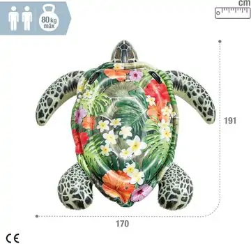 Intex 57555NP Realistic Sea Turtle Ride-On - გასაბერი ლეიბი, 7 image