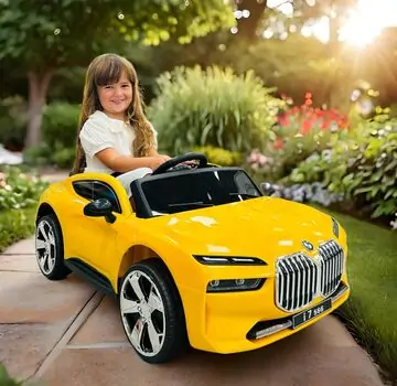 BMW Electric Car Yellow - ელექტრო მანქანა