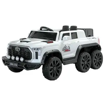 Toyota Jeep White - ელექტრო მანქანა კაუჩუკის საბურავებით