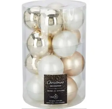 Champange 8CM Xmas Ball Hanging Decoration - ნაძვის ხის სათამაშო