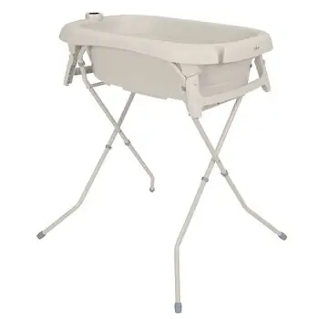KikkaBoo Foldable Bathtub With Stand Pepper Sand - ჩვილის დასაკეცი აბაზანა
