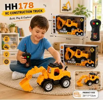 Remote Control Truck Construction Set - დისტანციურად მართვადი სათამაშო ტრაქტორი