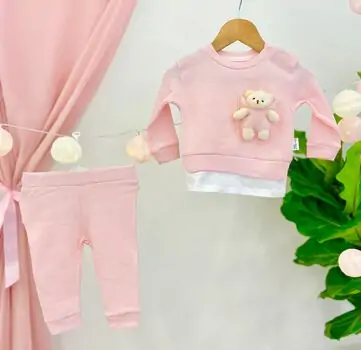 Baby Bear Clothes 2in1 Set MURATBABY Pink 7600 საბავშვო ტანსაცმლის ნაკრები