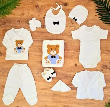 Teddy Bear Clothes Set - ჩვილის სამოსის ნაკრები