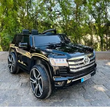 Electric Jeep Toyota Painted Black - ელექტრო მანქანა კაუჩუკის საბურავებით