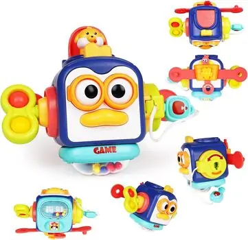 Baby Yard Penguin Image Activity Busy Cube - განსავითარებელი სათამაშო კუბი, 3 image