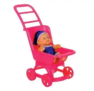 Doll with Stroller - სათამაშო თოჯინა ეტლით, 2 image