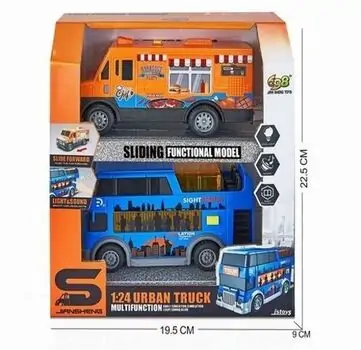 Engineering City Bus With Sound And Light - სათამაშო ავტობუსი მუსიკალური ფუნქციით და განათებით