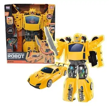 Super Racing Transformable Robot With Sound And Light - სათამაშო ტრანსფორმერი რობოტი/მანქანა, 2 image