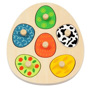Wooden Eggs Puzzle - სათამაშო ხის კვერცხის ფაზლი, 4 image
