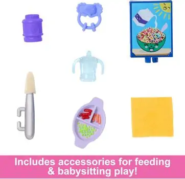 Barbie Skipper Babysitters Inc & Playset HTK34	- ბარბის თოჯინა აქსესუარებით, 5 image