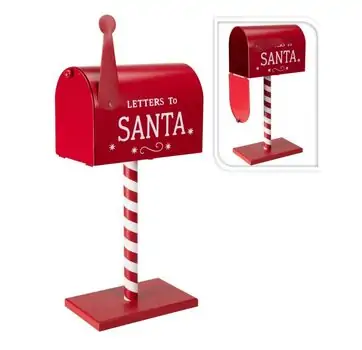 Christmas Mailbox Wooden & Metal - საახალწლო წერილების ყუთი, 2 image