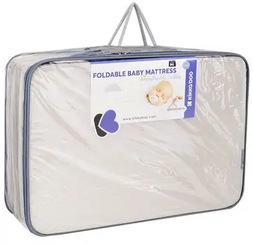 KikkaBoo Foldable mattress 60х120х5cm Dream Big Beige დასაკეცი მატრასი ბამბის ზედაპირით, 3 image