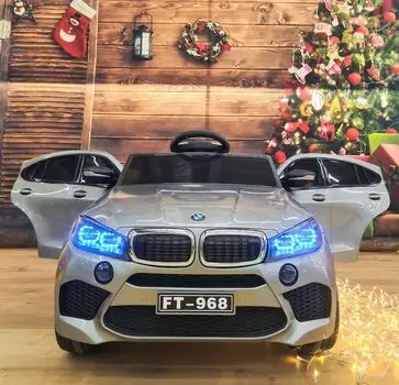 BMW X7 Jeep Painting Silver  - ელექტრო მანქანა ტყავის სავარძლით და კაუჩუკის საბურავებით, 2 image