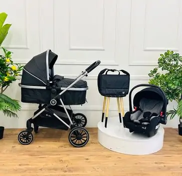 Moni 3 In 1 Set Kali Black  საბავშვო ტრანსფორმერი ეტლის კომპლექტი, 2 image