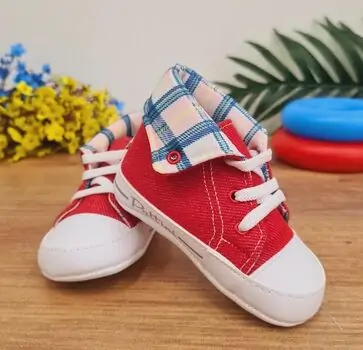 Baby Pattini For Boys Red საბავშვო ფეხსაცმელი