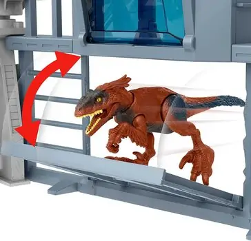 MATTEL Jurassic World Chaos In The Outpost Playset MTL-GYH43 ინტერაქტიური სათამაშო - დინოზავრების თავდასხმა, 4 image
