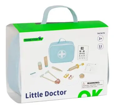 Tooky Toy Little Doctor Wooden Set - ხის განსავითარებელი სათამაშო საექიმო ნაკრები, 3 image