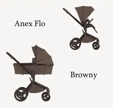 Anex Flo 2x1 Browny საბავშვო ეტლის კომპლექტი