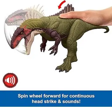Jurassic World Battle Roarin’ Becklespinax Dinosaur Action Figure სათამაშო დინოზავრი, 7 image