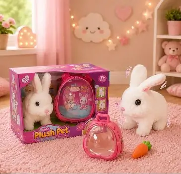Small Plush Rabbit With Backpack - სათამაშო კურდღელი სატარებელი ჩანთით