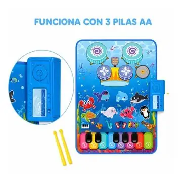 Piano And Jazz Play Mat Blue - საბავშო განსავითარებელი ხალიჩა, 3 image