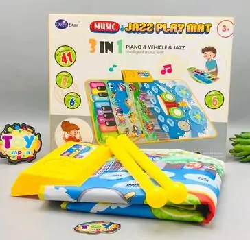 Piano And Jazz Play Mat Yellow - საბავშო განსავითარებელი ხალიჩა, 2 image