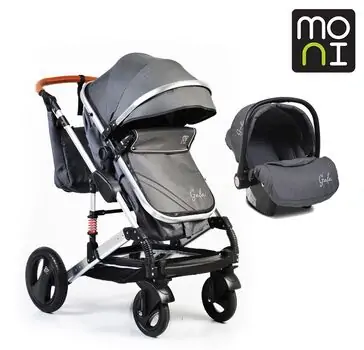 Cangaroo Gala 3in1 Black Leather საბავშვო ტრანსფორმერი ეტლის კომპლექტი, 2 image