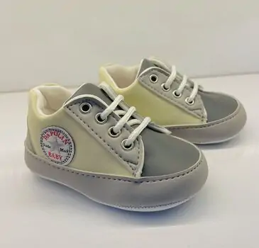 Papulin Baby Shoes 0-12 Months 2121 ჩვილის ფეხსაცმელი GREY