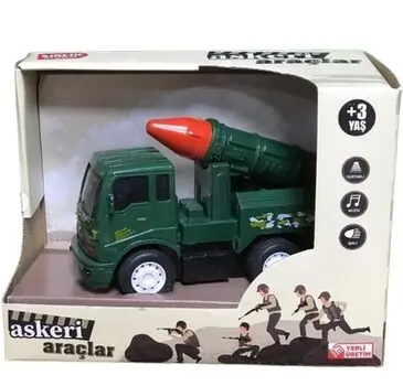 Friction Military Trucks With Lights And Sound სათამაშო მანქანა