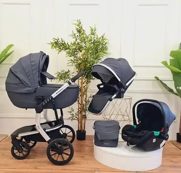KikkaBoo Irene Dark Grey 4in1 2024 საბავშვო ეტლის კომპლექტი