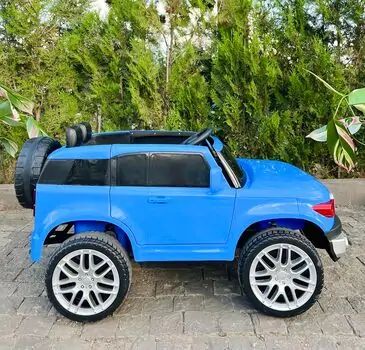 Toyota Off Road Electric Car Blue - ელექტრო მანქანა კაუჩუკის საბურავებით, 4 image