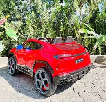 Lamborghini Electric Car Red - ელექტრო მანქანა კაუჩუკის საბურავებით, 5 image