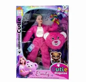 Fashion Doll With Bear  Costume – სათამაშო თოჯინა დათვის ფორმით