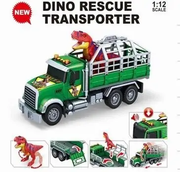 Dino Rescue Transporter With Dino Figure - სათამაშო მანქანა დინოზავრის ფიგურით, 2 image