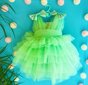 Baby Princes Dress Quality Kids - საბავშვო კაბა 1171 Green