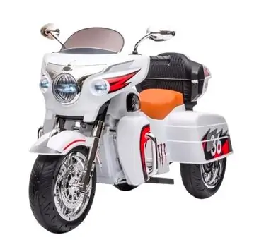 Motorcycle White - ელექტრო მოტოციკლი ტყავის სავარძლით