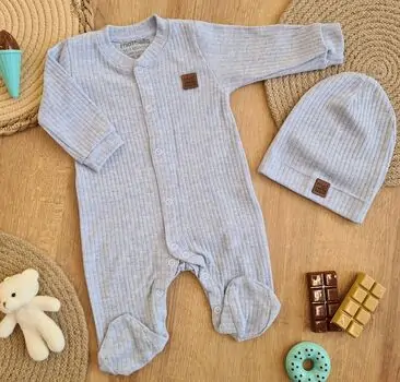 Basic Baby Romper Grey - რომპერი