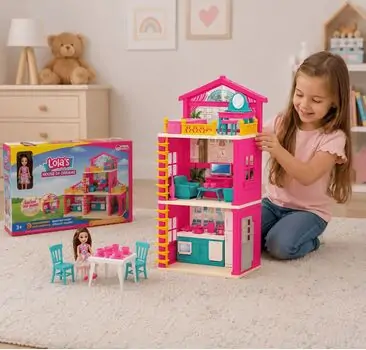 Dede LOLA'S HOUSE 3 FLOORS სათამაშო თოჯინის სახლი 03662, 2 image