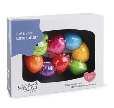 Moni Toys Rattle Caterpillar K999-133B - სათამაშო მუხლუხო, 2 image