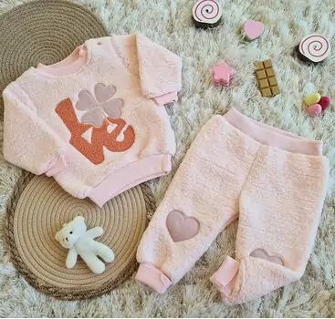 Love Fluffy 2 In 1 Set საბავშვო ფუმფულა ტანსაცმლის ორეული