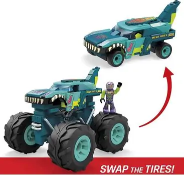 MEGA Hot Wheels Monster Trucks Building Toy Playset HDJ95 სათამაშო ასაწყობი მანქანა, 4 image