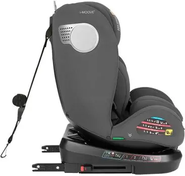 KikkaBoo i-Moove 2 i-SIZE Dark Grey - მანქანის სავარძელი (ქარსითი), 5 image